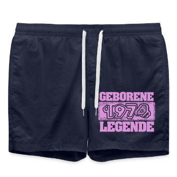 Cadeau d’anniversaire 1974 - Short de bain - bleu marine - Devant - AI Model Male 185 light (185cm)