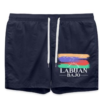 Labuan Bajo, Indonesia - Swim Trunks - french navy - Front - AI Model Male 185 light (185cm)