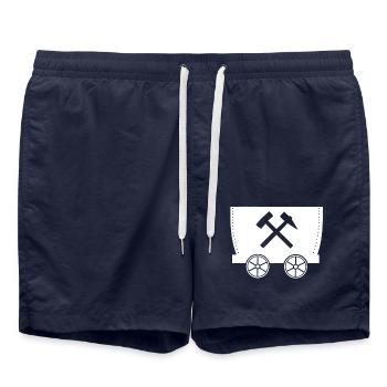 Bonne chance! Logo Lore et Lore - Short de bain - bleu marine - Devant - AI Model Male 185 light (185cm)