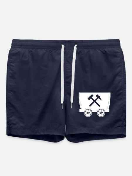 Glück Auf! Logo Schlägel und Eisen Lore - Badeshorts - French Navy