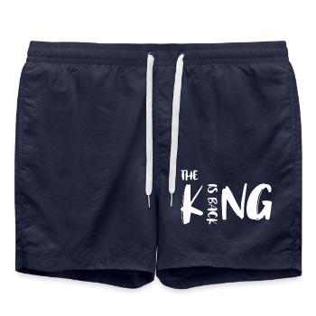 The King is back white - Swim Trunks - french navy - Front - AI Model Male 185 light (185cm)