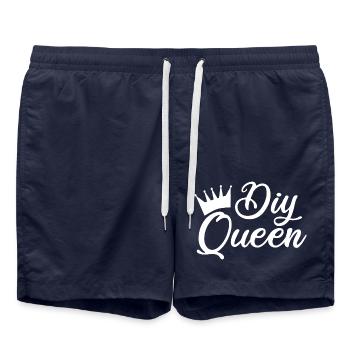 DIY Queen - Badeshorts - French Navy - Vorne - AI Model Male 185 light (185cm)
