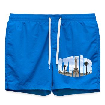 Izmir clock tower - Swim Trunks - cobalt blue - Front