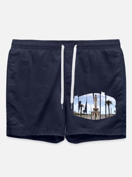 Izmir clock tower - Swim Trunks - french navy