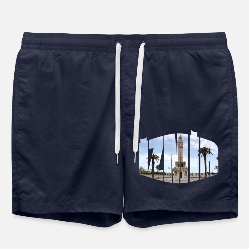 Izmir clock tower - Swim Trunks - french navy