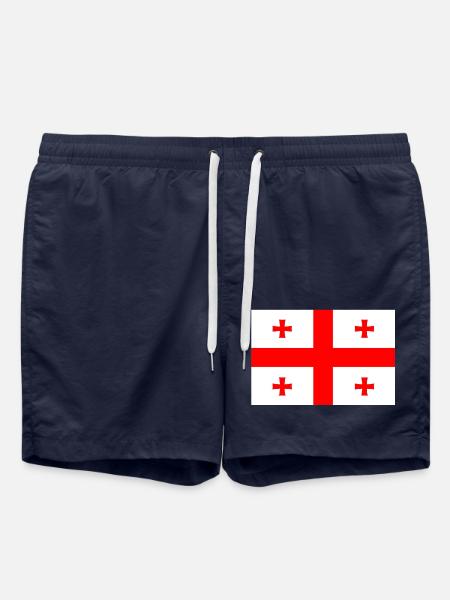 Flag of Georgia - Swim Trunks - french navy