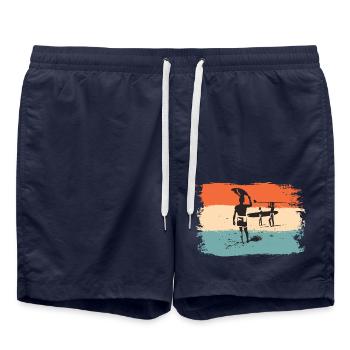 Surf, Surf, Surf, Surf, Surf - Short de bain - bleu marine - Devant - AI Model Male 185 light (185cm)
