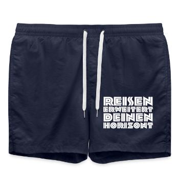 reisen horizont - Badeshorts - French Navy - Vorne - AI Model Male 185 light (185cm)