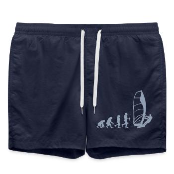Evolution of Windsurfing - Swim Trunks - french navy - Front - AI Model Male 185 light (185cm)