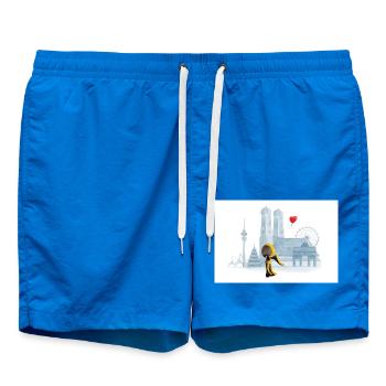 Münchner Kindl avec Munich Skyline - Short de bain - cobalt blue - Devant