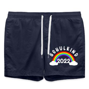 Schulkind 2022 Einschulung - Badeshorts - French Navy - Vorne - AI Model Male 185 light (185cm)