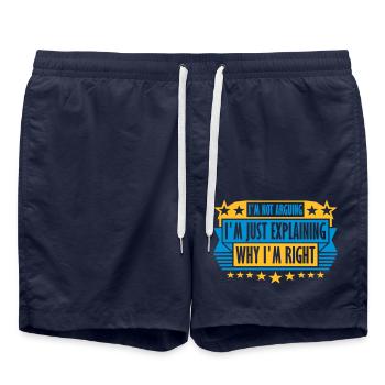 Je ne discute pas - Short de bain - bleu marine - Devant - AI Model Male 185 light (185cm)