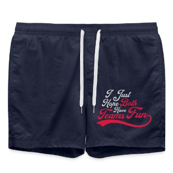 Both Teams Have Fun - Swim Trunks - french navy - Front - AI Model Male 185 light (185cm)