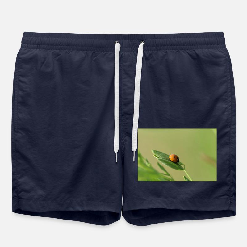 Ladybug Beetle May Beetle - Swim Trunks - french navy