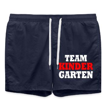 Team kindergarten - Badeshorts - French Navy - Vorne - AI Model Male 185 light (185cm)