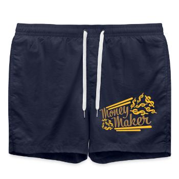Selfmade Money Maker Dollar - Short de bain - bleu marine - Devant - AI Model Male 185 light (185cm)