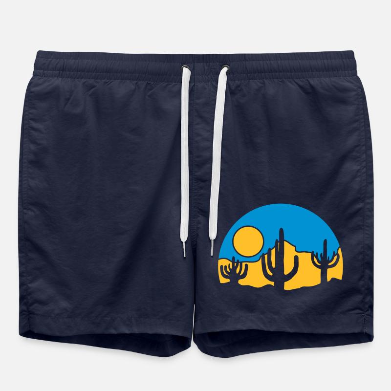 Cacti Nature Sun Desert - Swim Trunks - french navy