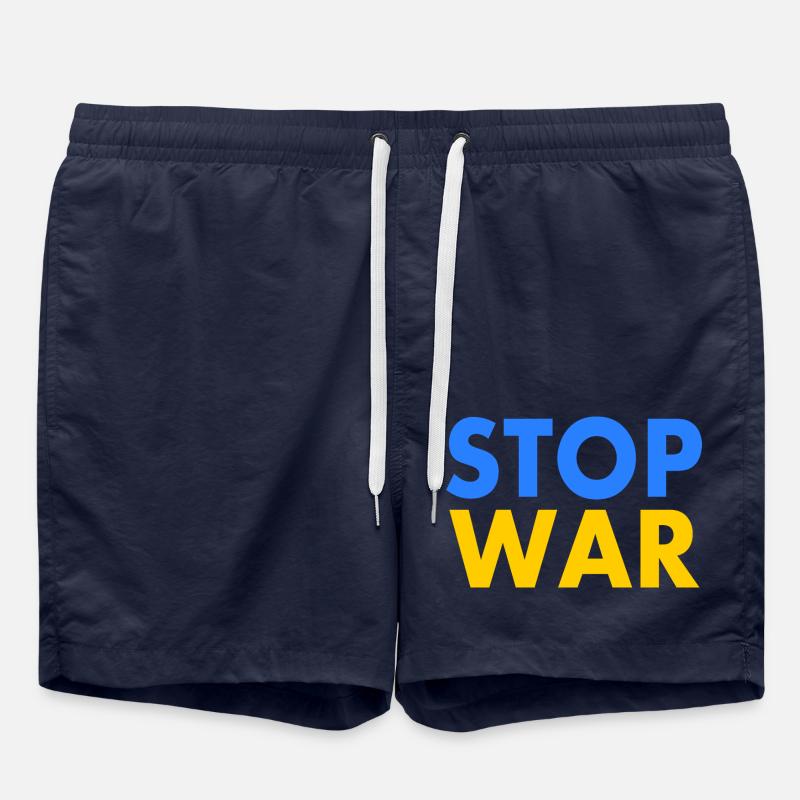 Stop war - Swim Trunks - french navy