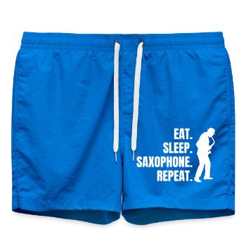 Saxophone Music Saxophonist Instrument Saxophone - Swim Trunks - cobalt blue - Front