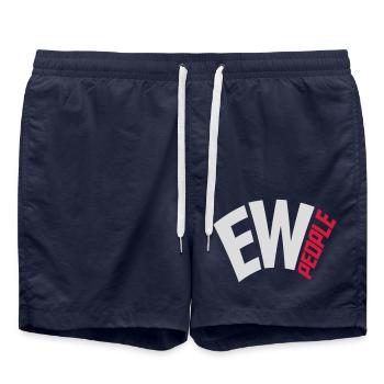 ew people lustiges Zitat - Badeshorts - French Navy - Vorne - AI Model Male 185 light (185cm)