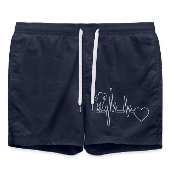 Jogger training run run fit jogging cardio - Swim Trunks - french navy - Front - AI Model Male 185 light (185cm)