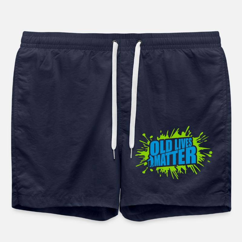 Citation Old Lives Matter - Short de bain - bleu marine
