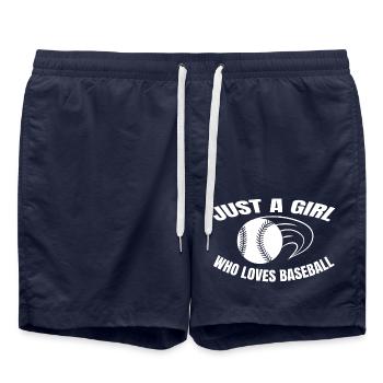 Baseball Baseball Game Woman Baseball lover - Swim Trunks - french navy - Front - AI Model Male 185 light (185cm)