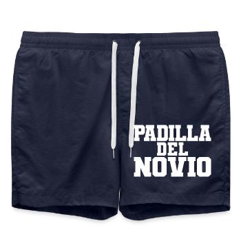 Padilla del Novio Groom's Gang Wedding Gift - Swim Trunks - french navy - Front - AI Model Male 185 light (185cm)
