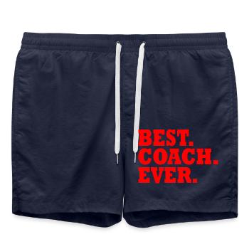 Best coach ever - Swim Trunks - french navy - Front - AI Model Male 185 light (185cm)