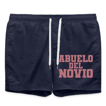 Abuelo del Novio Bräutigam Großvater Hochzeitsgeschenk - Badeshorts - French Navy - Vorne - AI Model Male 185 light (185cm)