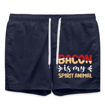 Bacon is my spirit animal- Grillmeister-BQQ - Swim Trunks - french navy - Front - AI Model Male 185 light (185cm)