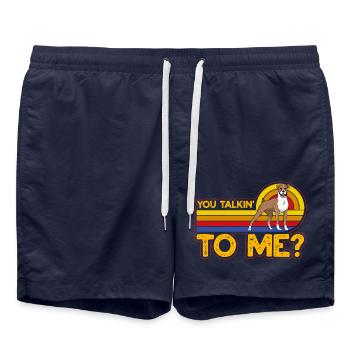 Vous me parlez? Boxeur - Short de bain - bleu marine - Devant - AI Model Male 185 light (185cm)