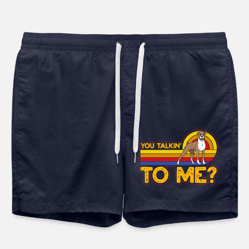 Vous me parlez? Boxeur - Short de bain - bleu marine