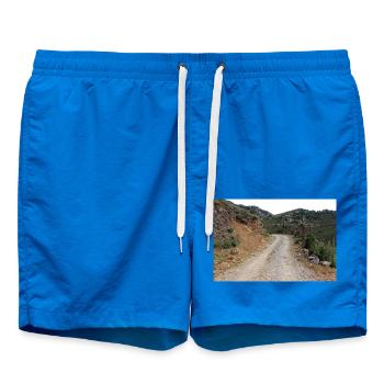 Berg Berge Berglandschaft Poster - Badeshorts - Cobalt blue - Vorne