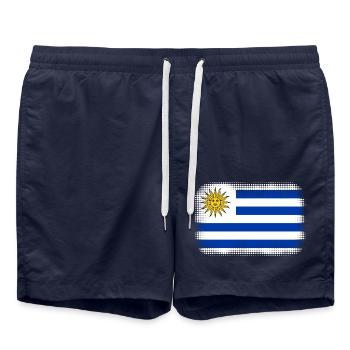Gift for Uruguay - Swim Trunks - french navy - Front - AI Model Male 185 light (185cm)