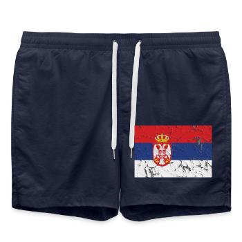 Serbie - Short de bain - bleu marine - Devant - AI Model Male 185 light (185cm)