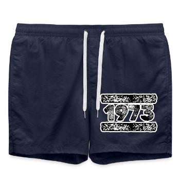 1973 - Short de bain - bleu marine - Devant - AI Model Male 185 light (185cm)