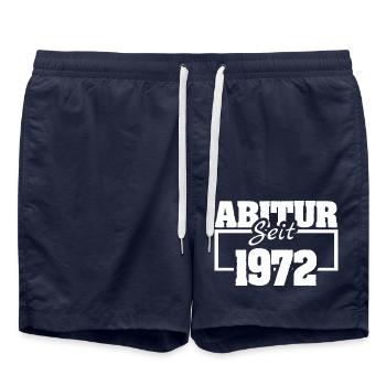 Diplômé de 1972 - Short de bain - bleu marine - Devant - AI Model Male 185 light (185cm)