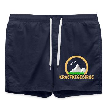 Gift for Kraetke Mountains - Swim Trunks - french navy - Front - AI Model Male 185 light (185cm)