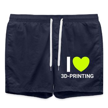 i love 3dprinting - Badeshorts - French Navy - Vorne - AI Model Male 185 light (185cm)