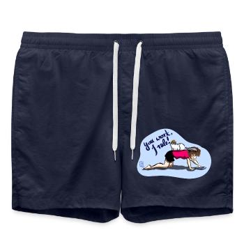 You work I rule - Badeshorts - French Navy - Vorne - AI Model Male 185 light (185cm)