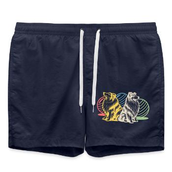 Treibball (coloré) - Short de bain - bleu marine - Devant - AI Model Male 185 light (185cm)