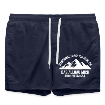 Je me demande si l’Allgäu ne me manque pas ! - Short de bain - bleu marine - Devant - AI Model Male 185 light (185cm)