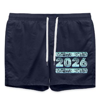 2026 - Short de bain - bleu marine - Devant - AI Model Male 185 light (185cm)