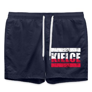 Kielce Polska Poland Gift - Swim Trunks - french navy - Front - AI Model Male 185 light (185cm)
