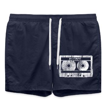 Cassette de mixtape cassette - Short de bain - bleu marine - Devant - AI Model Male 185 light (185cm)