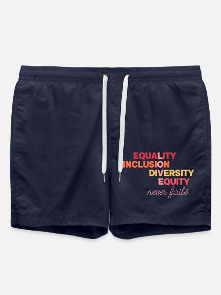 Equality Inclusion Diversity Justice - Swim Trunks - french navy
