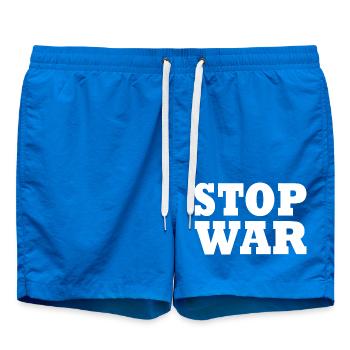 Stop war - Swim Trunks - cobalt blue - Front