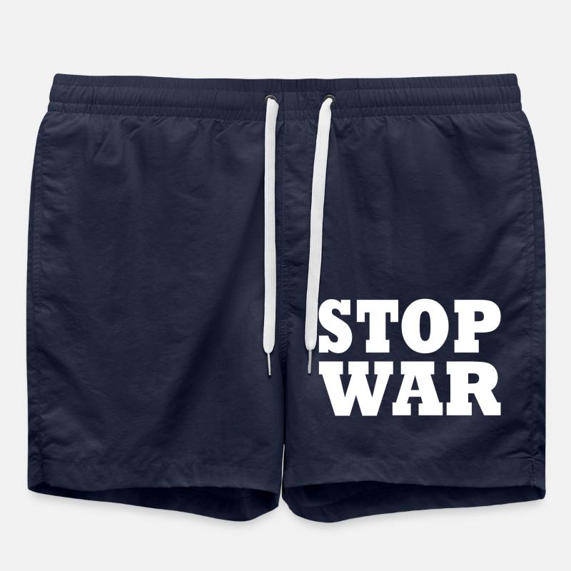 Stop war - Swim Trunks - french navy