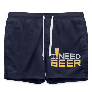 J’ai besoin de bière - Short de bain - bleu marine - Devant - AI Model Male 185 light (185cm)
